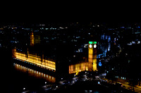 Aerial view of the Houses of Parliament and Westminster Abbey